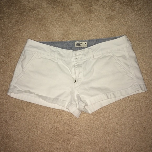 White and khaki american eagle Shorts