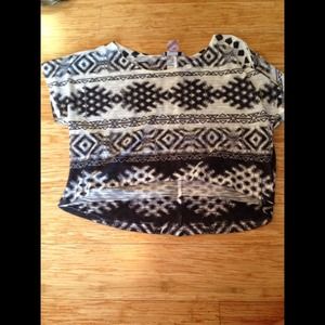 Tribal print crop top