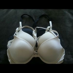 Lot of 3 Victoria Secret & Calvin Klein Bras 36C