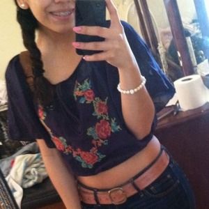 Navy blue crop top
