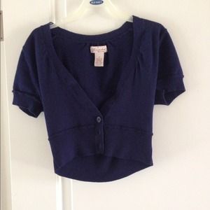 Navy blue shrug.