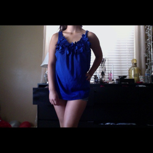 Blue tank dressy shirt