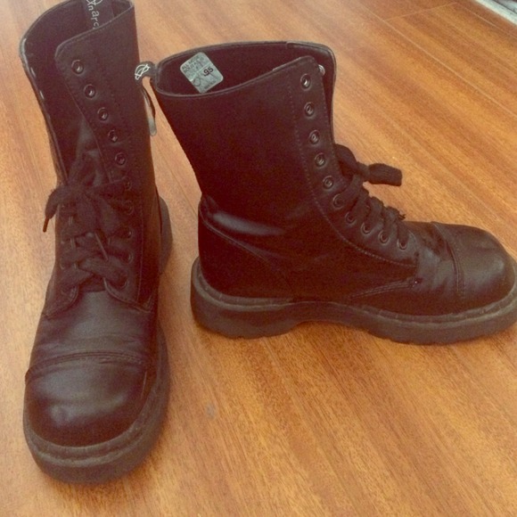BLACK// Combat lace BOOTS