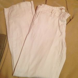 White Nautical work pants