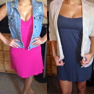 Two dresses (pink and grey)