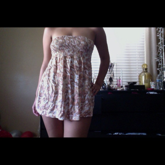 Orange and white tub top