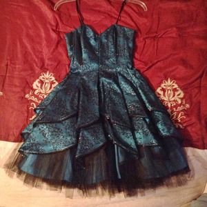 Blue Cheetah print Prom/Homecoming Dress