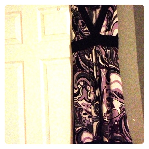 A multi (purple, black, white, grey) color dress!