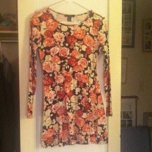 Forever 21 floral long sleeve dress