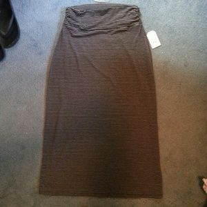 Striped maxi skirt