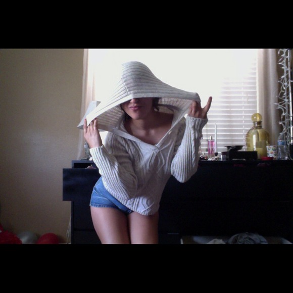 Cream cable knit sweater