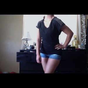 Black party top