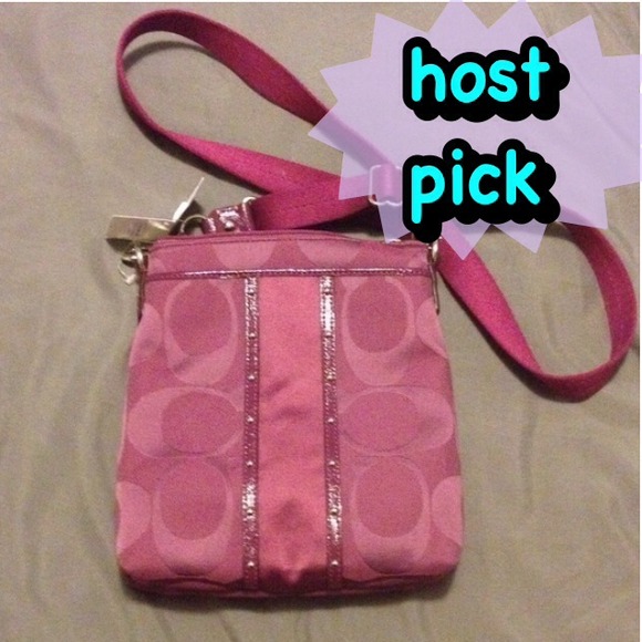 Coach Handbags - Coach cross body purse in Berry