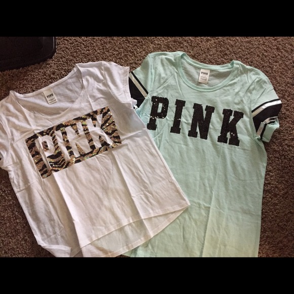 VS PINK bling tees (2)