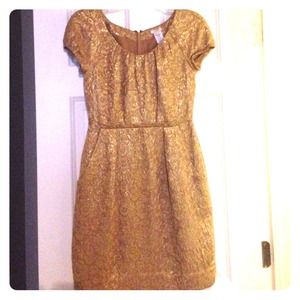SOLD! J. Crew Glittery Gold Dress