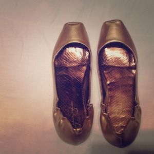 Price Reduced! Jessica Simpson Gold Ballet Flat.