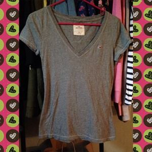 Grey Hollister V-Neck