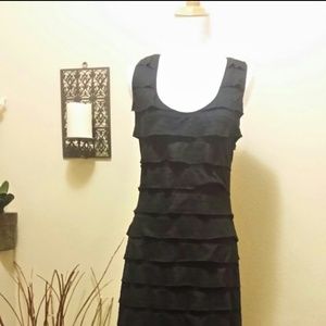 Women's Max Studio Black Long Layered dress $118