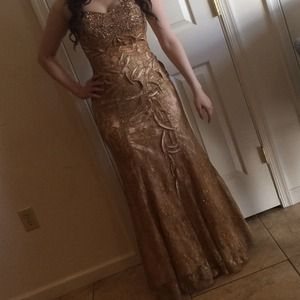 Gold dress
