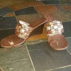 Stylish Brown Wedge Sandal