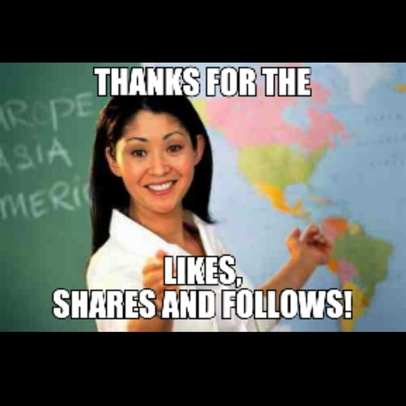 Thank you for the likes, shares, and follows!
