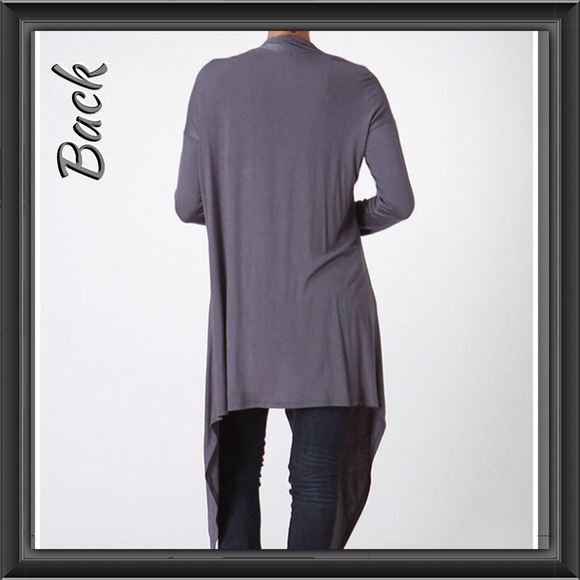 Charcoal Open Duster - Picture 2 of 4