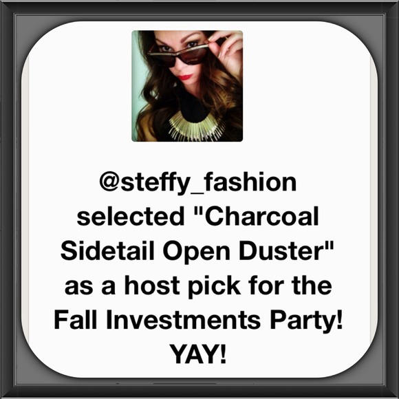 Charcoal Open Duster - Picture 4 of 4