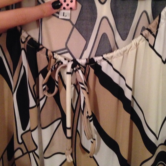 Blouse/top long sleeve with abstract pattern - Picture 3 of 4