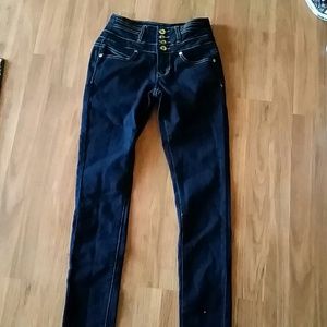 High waisted skinny jeans