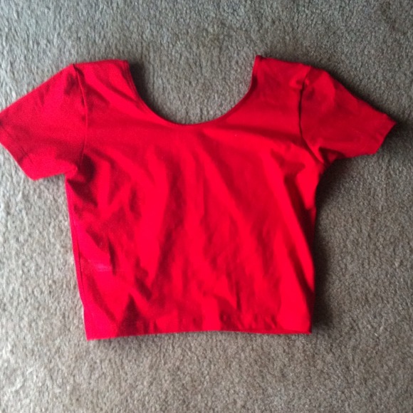 Basic red crop top from American apparel