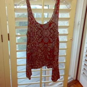 Tribal loose fitting tank