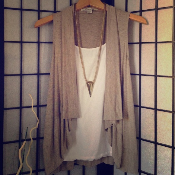 Sleeveless Draped Vest