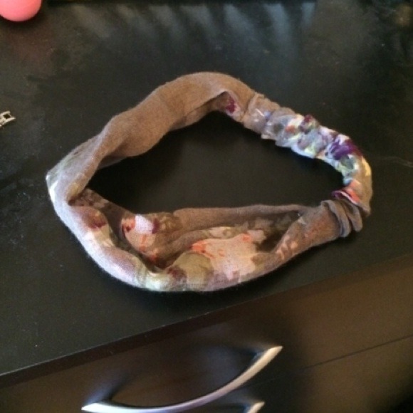 Olive green floral headband