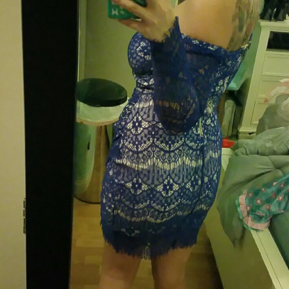 Unique Blue lace dress! One of a kind!!! - Picture 3 of 4