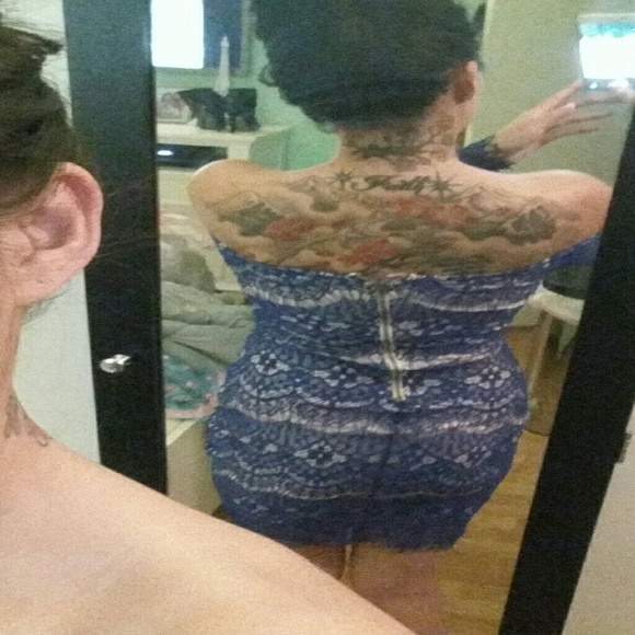 Unique Blue lace dress! One of a kind!!! - Picture 4 of 4