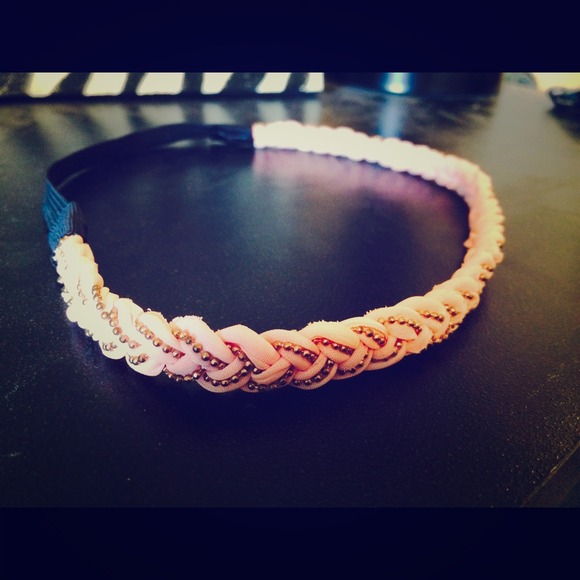 Braided pink headband