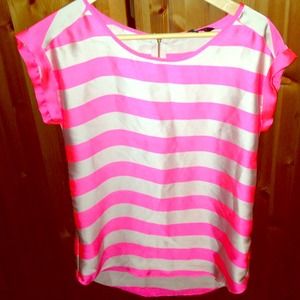 Silky striped dress shirt from Express