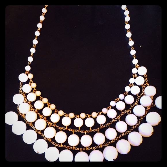 Beaded bib necklace