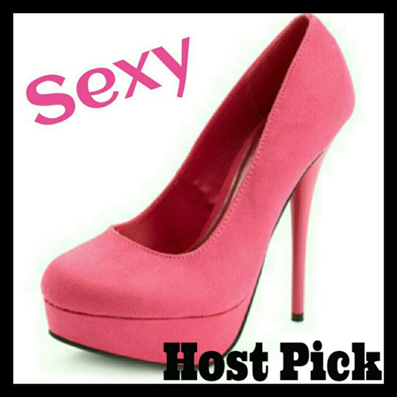 Charlotte Russe Shoes - Not For Sale Host Pick Neon Pink 5" Platform Pumps