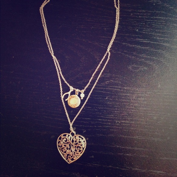 American Eagle silver charm two later necklace