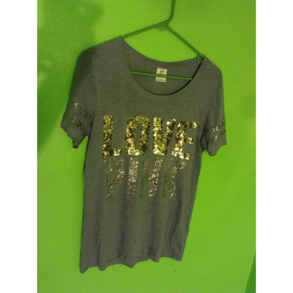 Victoria's Secret pink sequined tee shirt
