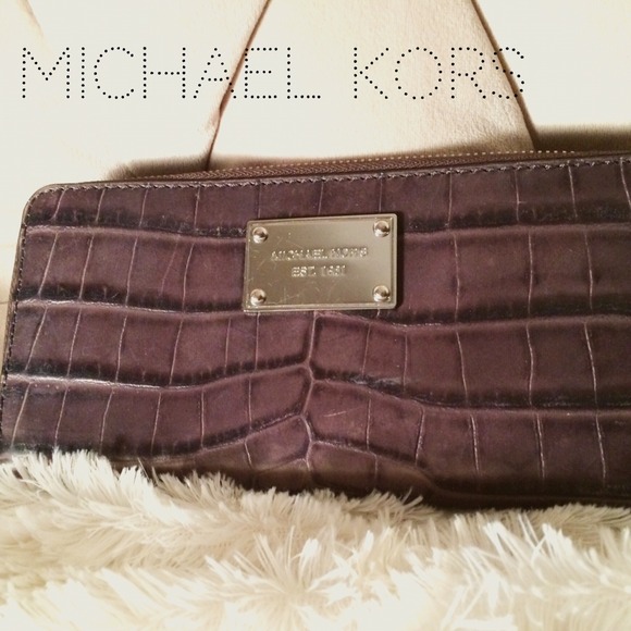 SALE! MK purple croc skin wallet