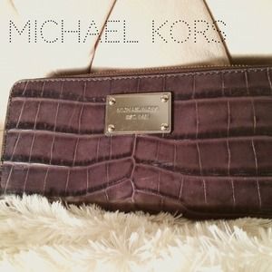 SALE! MK purple croc skin wallet