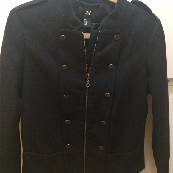 Black Military H&M wool coat