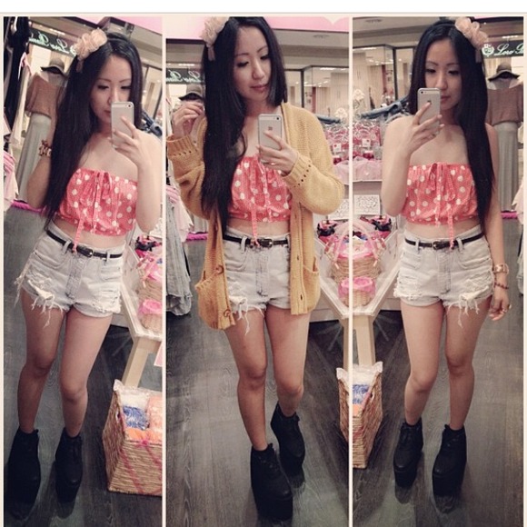 American apparel halter crop top