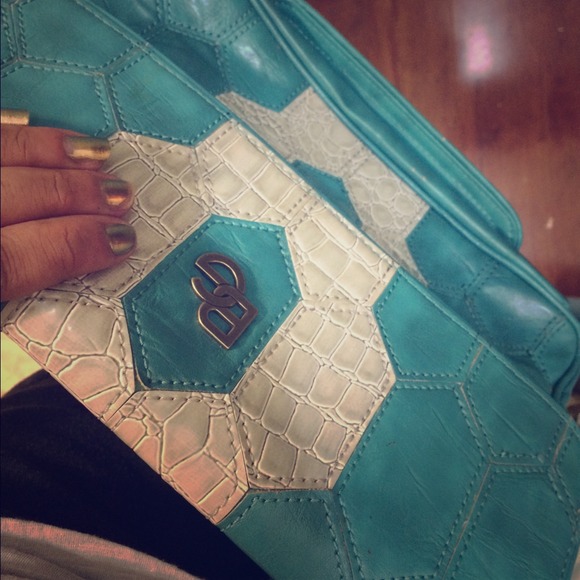 BCBG leather clutch purse