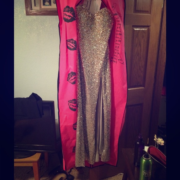 Very elegant prom or evening dress