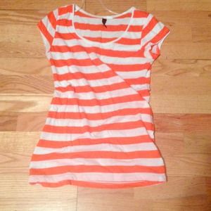 Orange and white tank
