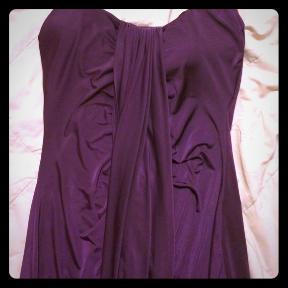 Plum tube top dress