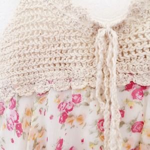 Floral Dress with Crochet Detail on Chest
